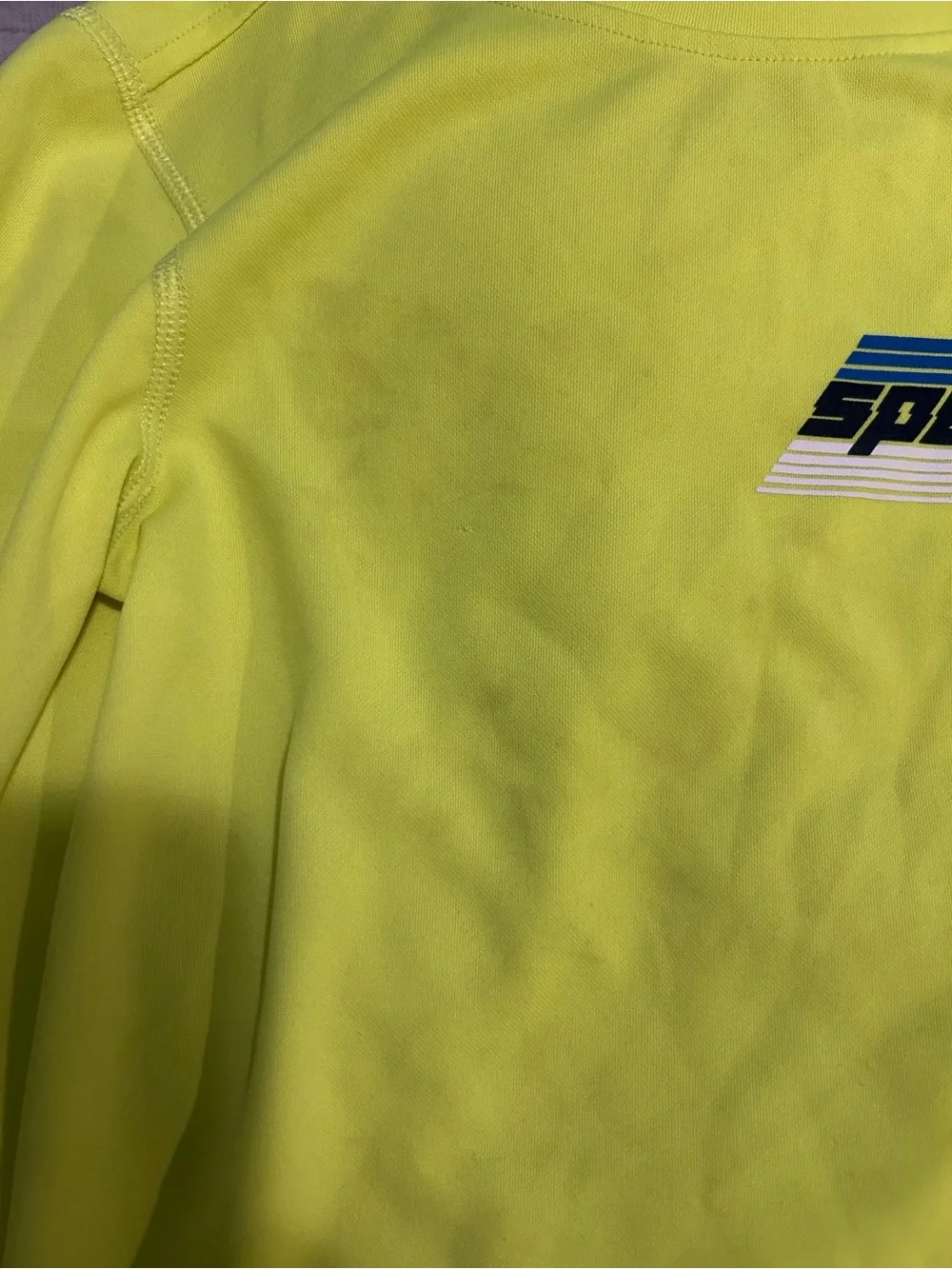Speedo Neon Yellow Kids Long-Sleeve Swim Rashguard